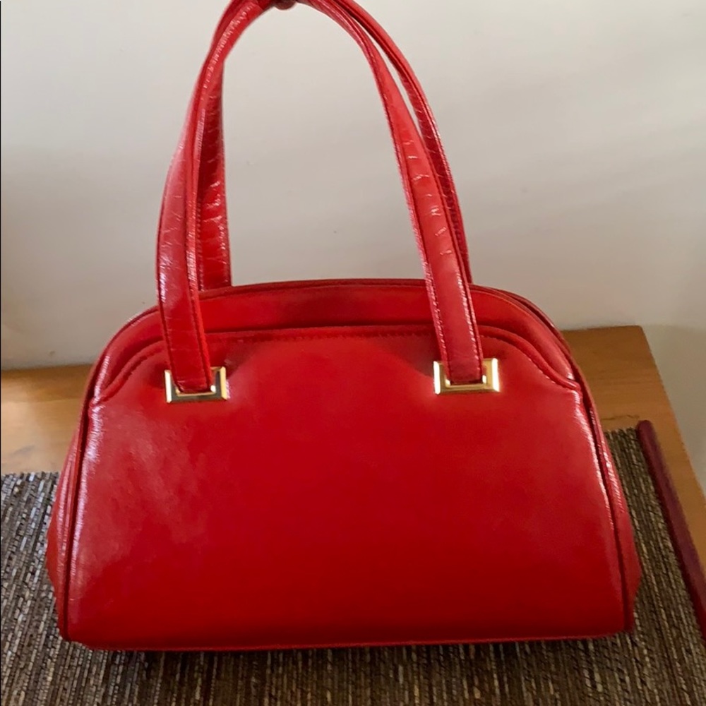 Vintage red handbag